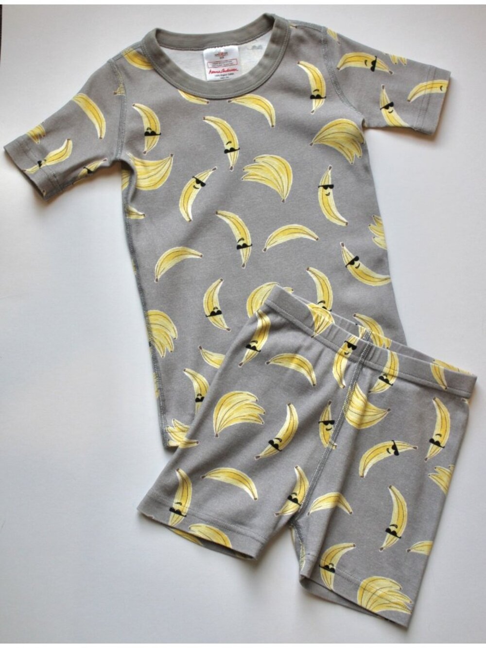 HANNA ANDERSSON Organic Boy's Cool Banana Shorts Pajama Set, Size 110 cm US 5